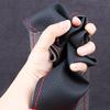 CIMF6 Custom Carbon Fiber Leather Car Steering Wheel Cover For Ford Focus 2 2005-2011 (3-Spoke) Anti-Slip Fix Worn OEM Wheel
