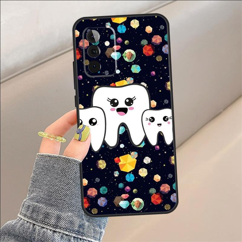 Cartoon Dentist Dental Teeth Case For Samsung Galaxy A06 A05 A32 A16 A55 A36 A26 A54 A34 A14 A22 A52 A35 A15 A53 A13 A56