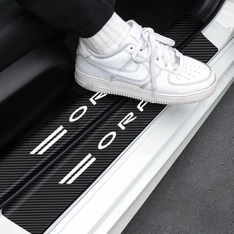 Carbon Fiber Car Door Sill Sticker Auto Door Threshold Protector Strip For Greatwall Ora Cat GT Ballet 07 Funky Cat Iq K-Car R2