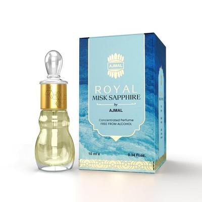 Royal Misk Sapphire Attar | Musky Fragrance| Men and Women Non-Alcoholic| Long Lasting Attar for Men and Women - 10 ML