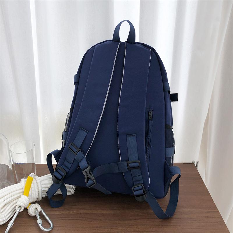 Contrast Nylon Backpack Student Schoolbag Large Capacity Computer Backpack
