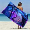Cyberpunk Girl Printed Beach Towel Patterned Sunscreen And Windproof Suitable For Swimming Pool Camping Travel Blanket