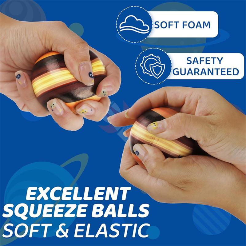 Solar System Planet Stress Balls Stress Relief Planets Balls Science Educational Toys For Adults Kids Birthday Gifts