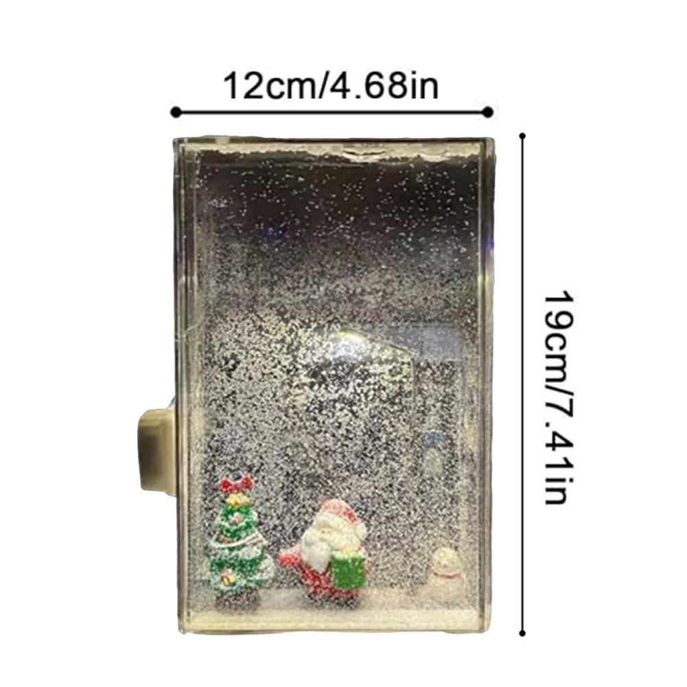 Snöscen Nattlampa Jul Snösimulering Hantverk Snöig Gata Nattlampa Dekor Konst Hantverk Natt Gata Skrivbordslampor