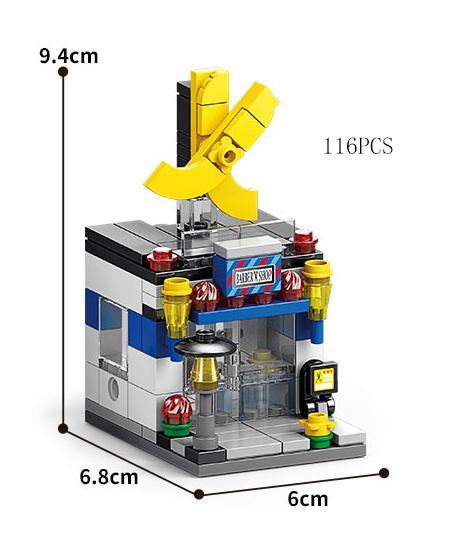 City Japanese Street View Food Vehicle Shop Barbecue Sushi Shaved Ice Ramen Car Model Building Blocks Friend Girl Bricks Toy