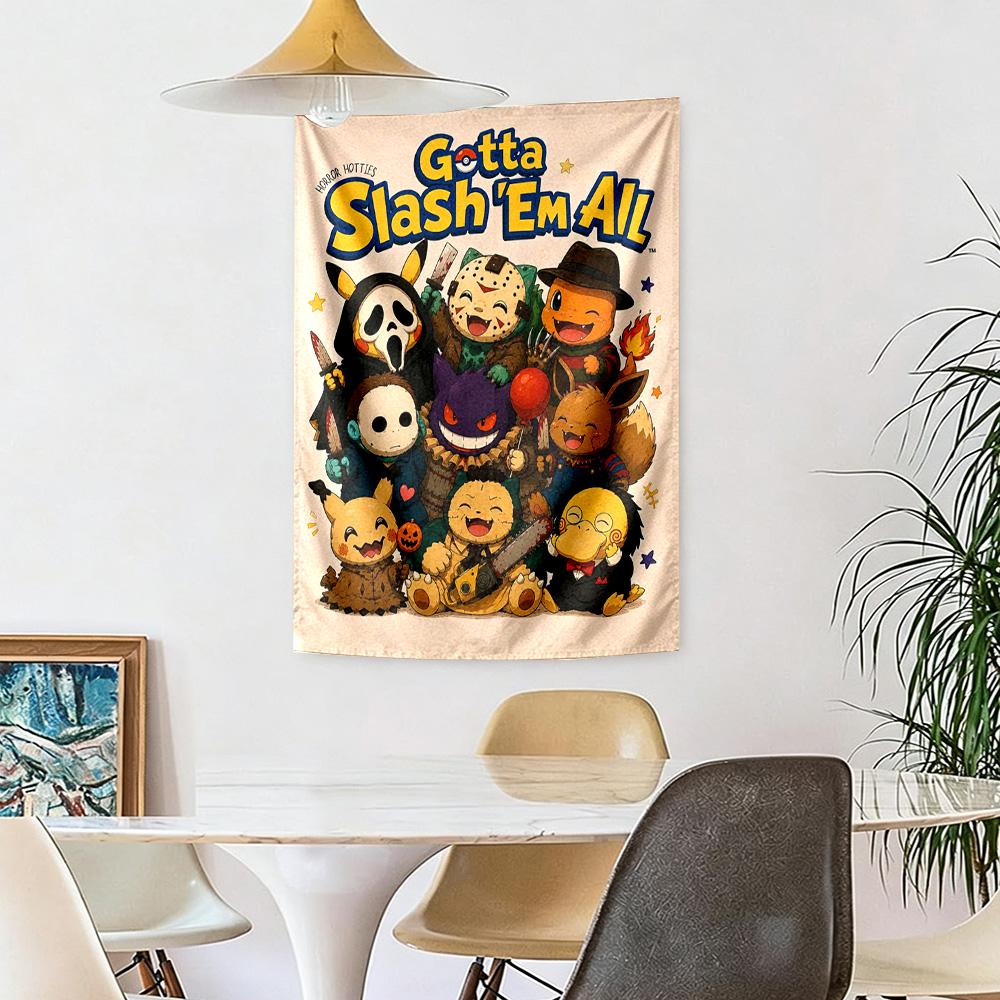 Digital Circus Wall Decor Tapestry Art For Pet Memorial Birthdaywedding Party Backdrop Family Gift