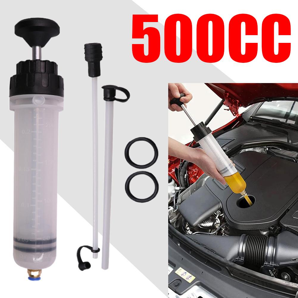 Auto Brake Fluid Extractor Auto Oil Change Syringe with Hose Dual Purpose Oil Change Tool 500cc Automotive Supplies