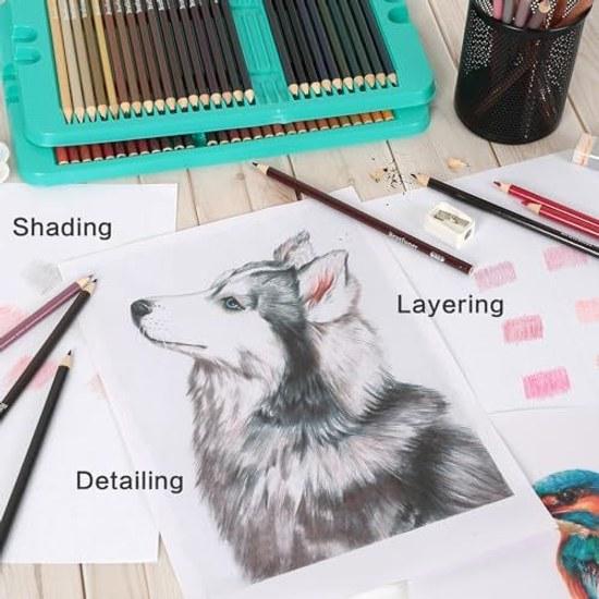 Oil-based colored pencil 300 color set (lead diameter 3.3mm) professional grade soft core ideal coloring painting children adults artists.