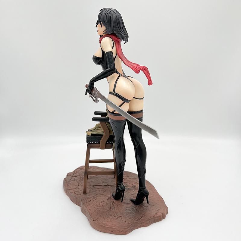 30cm Anime Angriff auf Titan Mikasa Ackerman Figur Stuhl Erwachsene Sexy Mädchen PVC Action Figur Spielzeug Modell Sammlung Puppe Kinder Geschenke