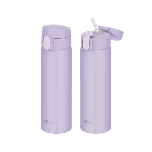 Thermos Vacuum Insulated Straw Bottle, 510ml, Lavender, Keeps Drinks Cold Only, FKA-500 LV