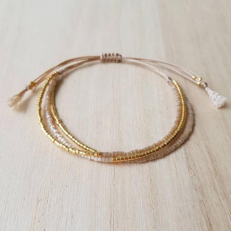 KKBEAD Штабелируемый браслет из бисера Miyuki для женщин, регулируемый, бохо, пляжная свадьба, украшение, ручная работа, многослойные браслеты, подарки