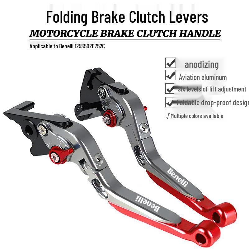 

Benelli 125S/502C/752C/752S Folding Bullhorn Brake & Clutch Handle Lever Green Black Green