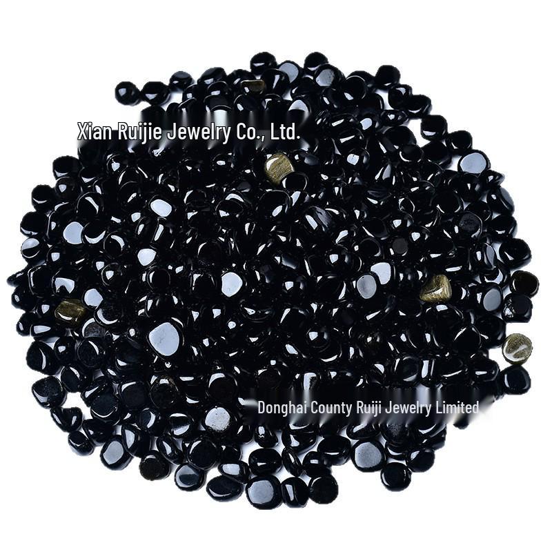 Натуральный измельченный кристалл обсидиана Декор для аквариума 7-9mm 100g