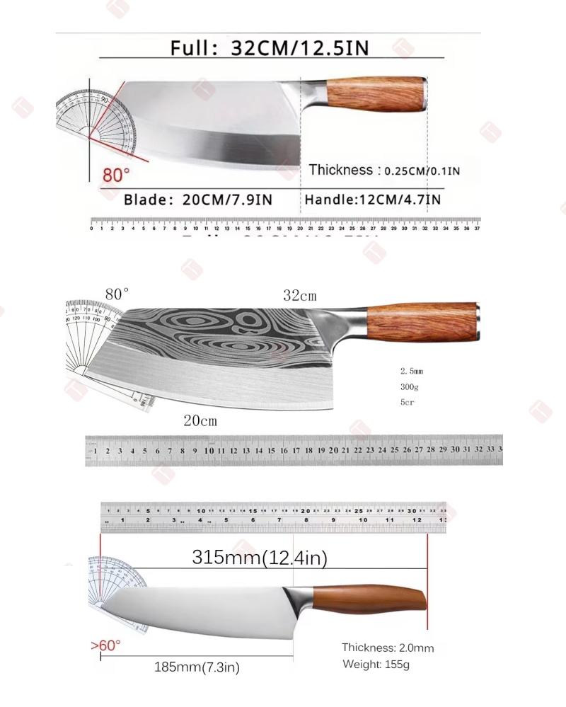 Japanese Chef Knife Professional Kitchen Knives Set Meat Cleaver Fish Fillet Slicing Santoku Knife Cooking Butcher Knife