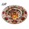 Living Room Holiday Carpet Christmas 3D Rug Illusion Area Round Decorative Optical Floor Mat Festive for Indoor Home Decoration Winter Seasonal Rug