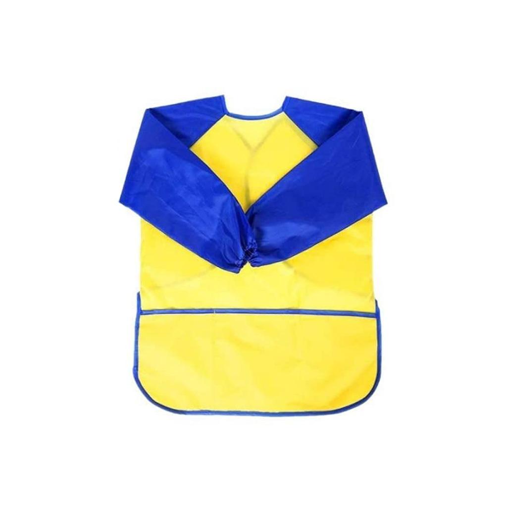 Children Long Sleeve Waterproof Apron Kid Art Craft Painting Cook Feeding