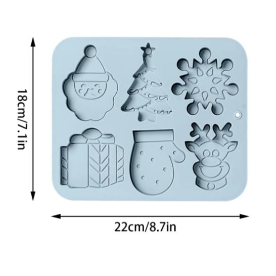 Silicone Chocolate Mold for Homemade Candy, Gummies or Ice Cubes, Blue, 22 x 18 x 1 cm, TopBazar