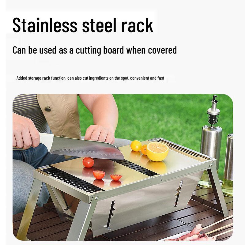 Shizhi Outdoor Foldable Stainless Steel BBQ Grill