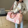 Lässige Nähgarn-Reisetaschen in Volltonfarben, hochwertige, modische Canvas-Umhängetaschen mit großem Fassungsvermögen und Reißverschluss für Damen