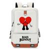 Mochila com Estampa Geométrica Inspirada em Bad Bunny para Adolescentes e Adultos - Compatível com Laptop de 17 polegadas Leve à Prova d'Água