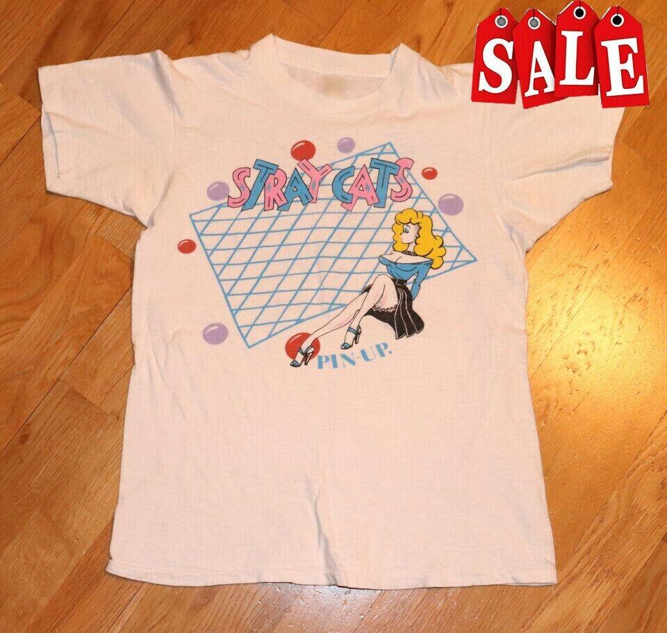 198283 STRAY CATS 80s Cotton White Unisex S2345XL TShirt CB176 Unisex T-Shirt XXL