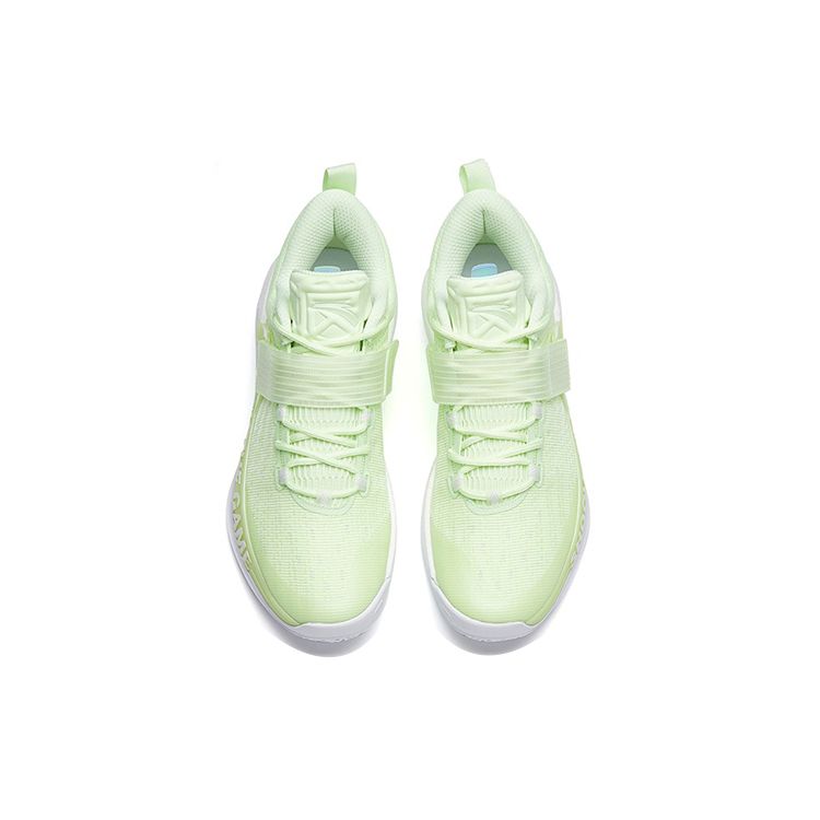 Anta Sweep 4 Durable Rebound Low Basketball Shoes Men Sneakers White Green 112231608-4