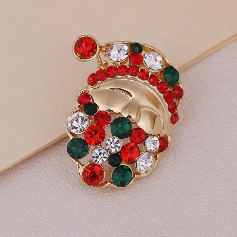 Christmas Rhinestone Christmas Tree Brooches For Women Unisex Botanical Deer Pin Office Party Friend Gifts Jewelry Accessories