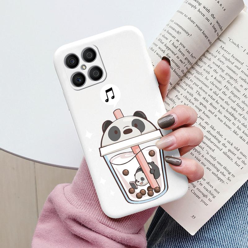 Flowers Funda For Honor X8 Capa HonorX8 X6 X 8 Phone Case Soft Silicone Cute Cat Bear Back Cover For Honor X 6 Bumper Cartoon