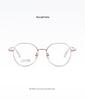Fashionable Titanium Round Frame Eyeglasses with IP Plating
