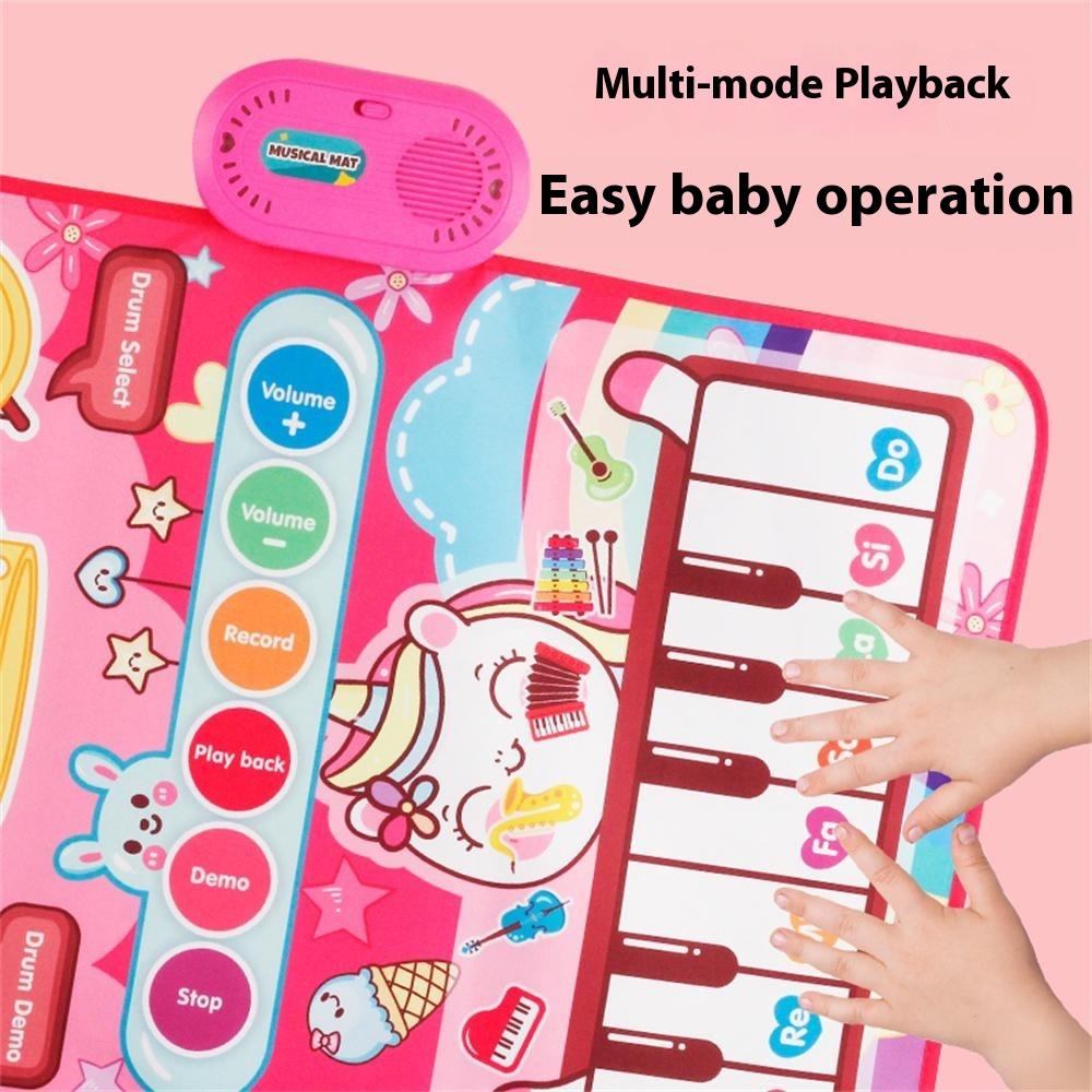 6612 3 in 1 Kids Musical Dance Mat Piano Drum Play Mat Educational Toy for Early Learning