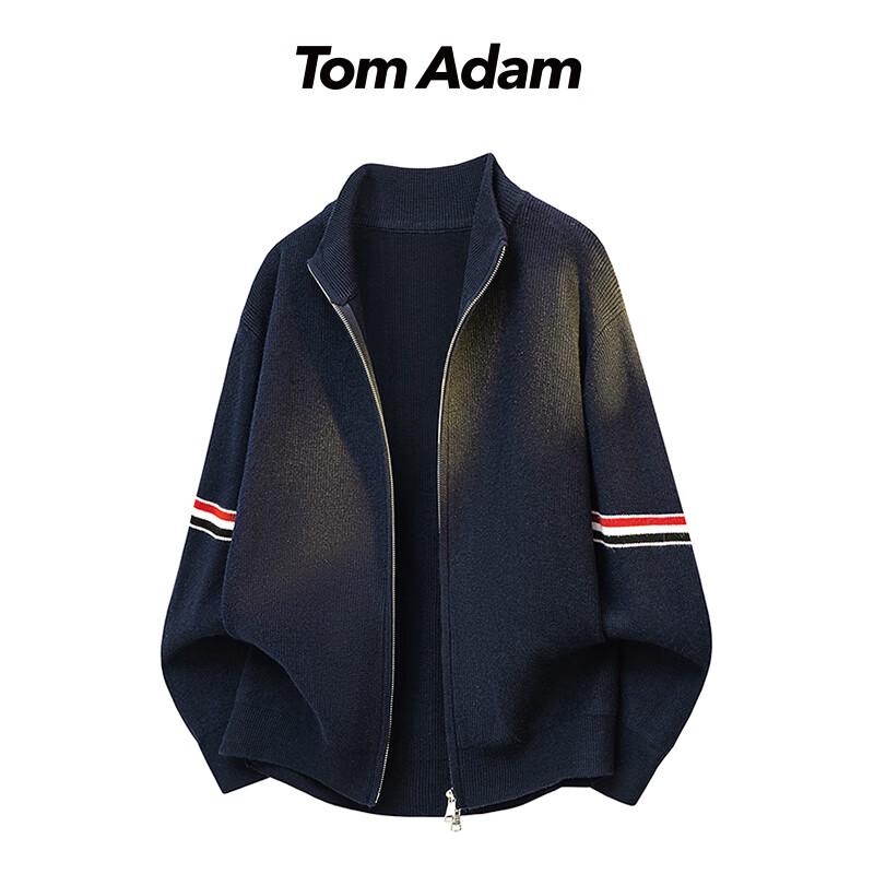 

ТОМ АДАМ Кардиган свитер в американском винтажном стиле в полоску XL