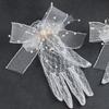 Wedding Lace Gloves Pearls Proms Gloves for Operas Stage Performances Evening Dinner Women Gloves Lady Gloves
