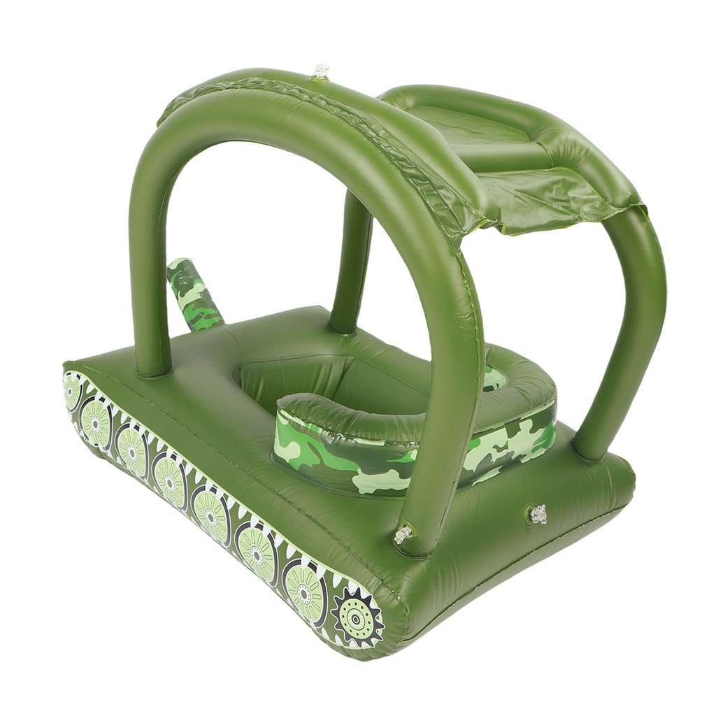 Inflatable Tank Pool Float for 1 To 3 Years Old Toddler PVC Swim Float Pool Tank Toy with Water Squirter for Summer Lake Beach Party