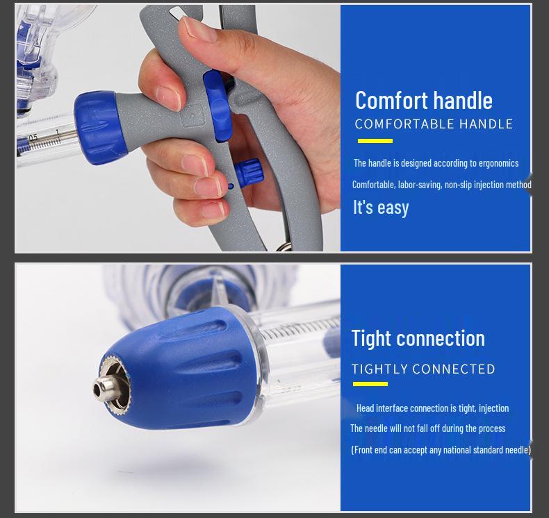 Veterinary Syringe for Continuous Vaccine Injection In Pigs, Cattle, Sheep, Poultry