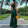 Damen Farbe Lässiges Oberteil und Hose Mode Zweiteiliges Set