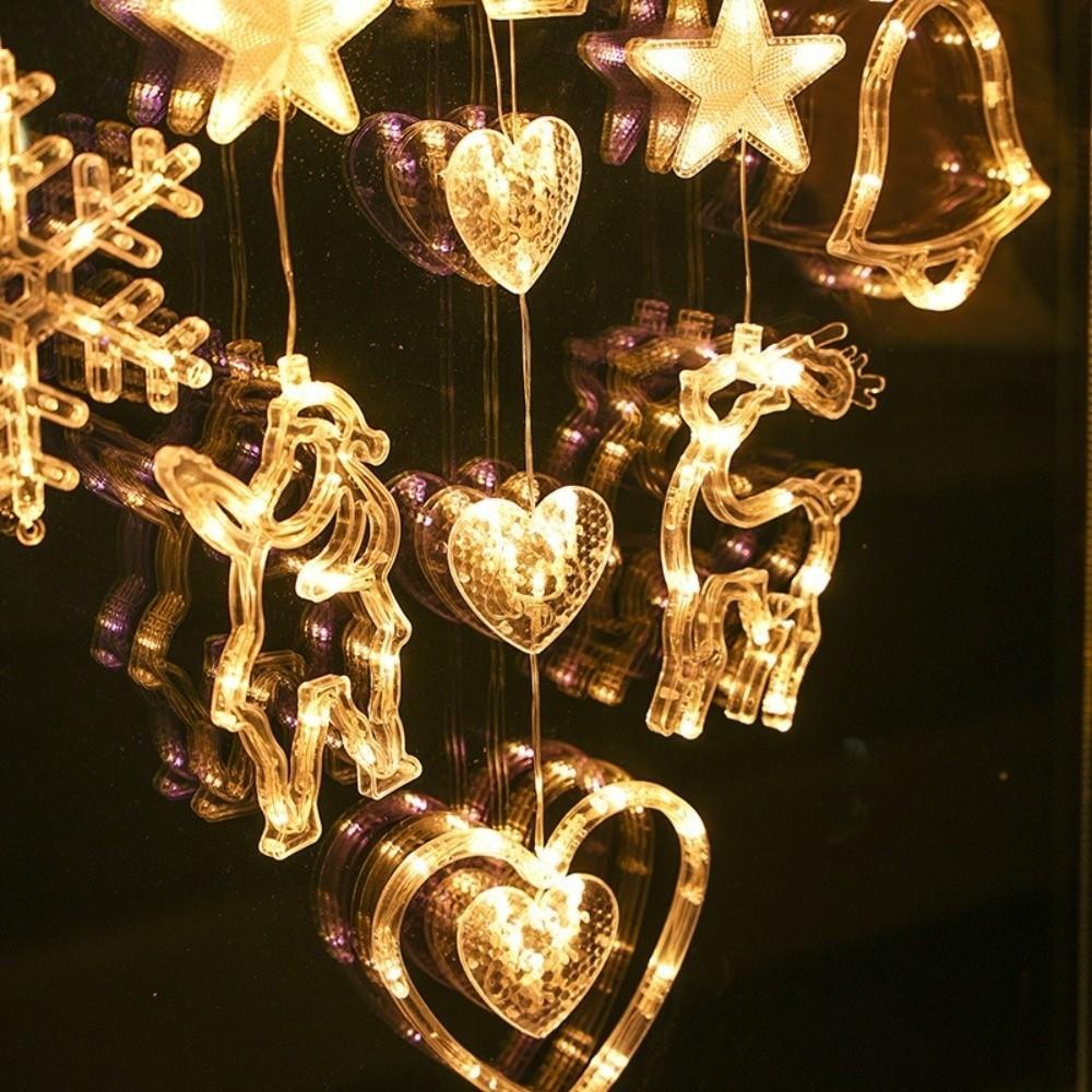Elk/Snowflake/Bell/Snowman Christmas Hanging Light Christmas Window Lights Christmas Decoration