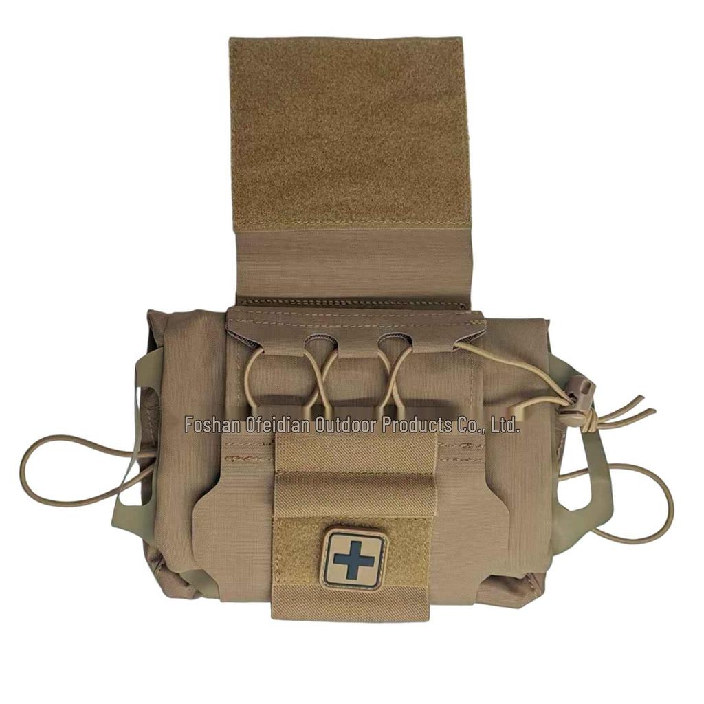 Medium Tactical First Aid Kit with Quick Deployment Pull Tab and Hook & Loop Closure