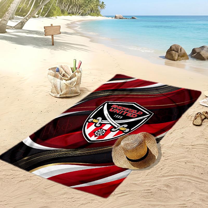 Sheffield United Football Print Beach Towel, Large Soft Quick Dry Towel for Beach Camping Swimming