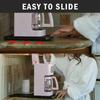 1Pcs Storage Mat Kitchen Sliding Coffee Tray Mat Black Under Cabinet Appliance Coffee Maker Toaster Kitchen Countertop