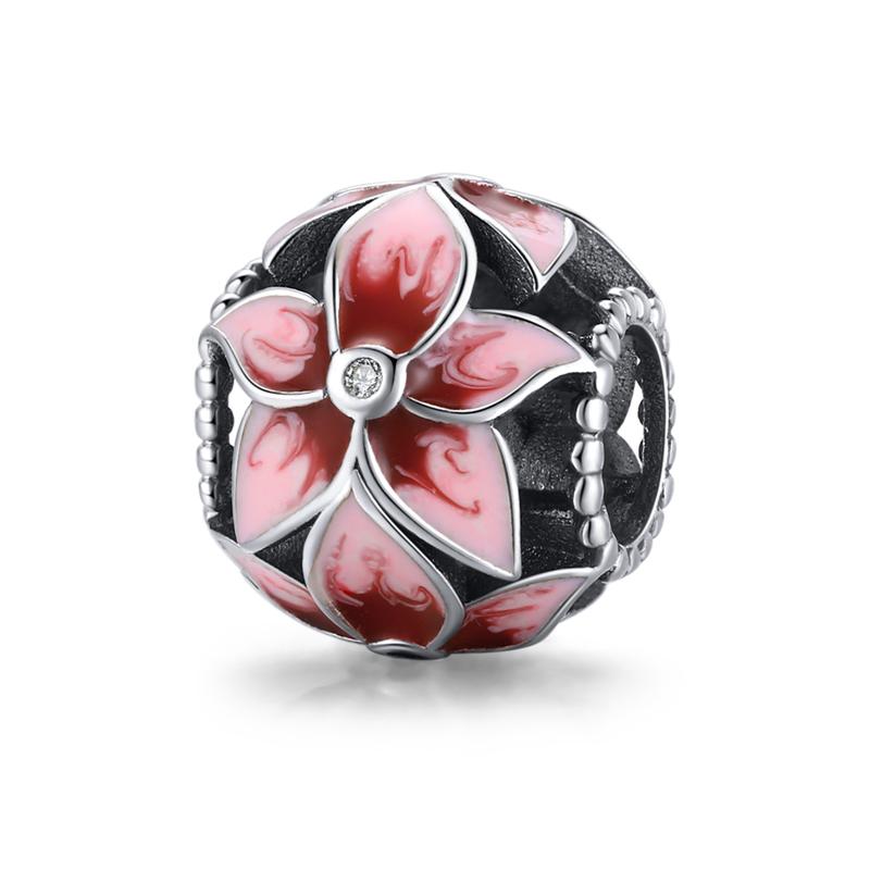 WOSTU Daisy Flower Series Charms 925 Silver Spacer Beads Dangle Charms Fit Bracelets DIY Jewelry