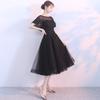 Black Evening Dress, New Annual Meeting Party, Students Show Thin Medium and Long Small Dress Dress