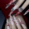 5 szt./zestaw Materiały do manicure Halloweenowe Metalowe Ozdoby do Paznokci Halloweenowe Metalowe Akcesoria do Paznokci Pani