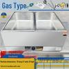 Commercial Gas-Powered Countertop Warming Table with Soup Pot for Fast Food Stalls
