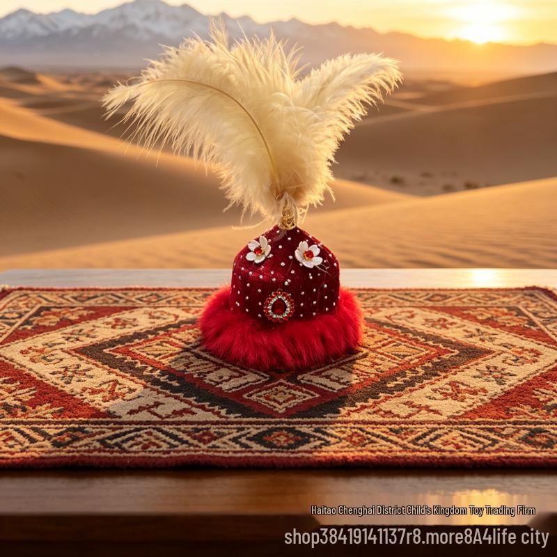 Xinjiang Ethnic Style Little Sheep Souvenir Hat and DIY Doll Accessories