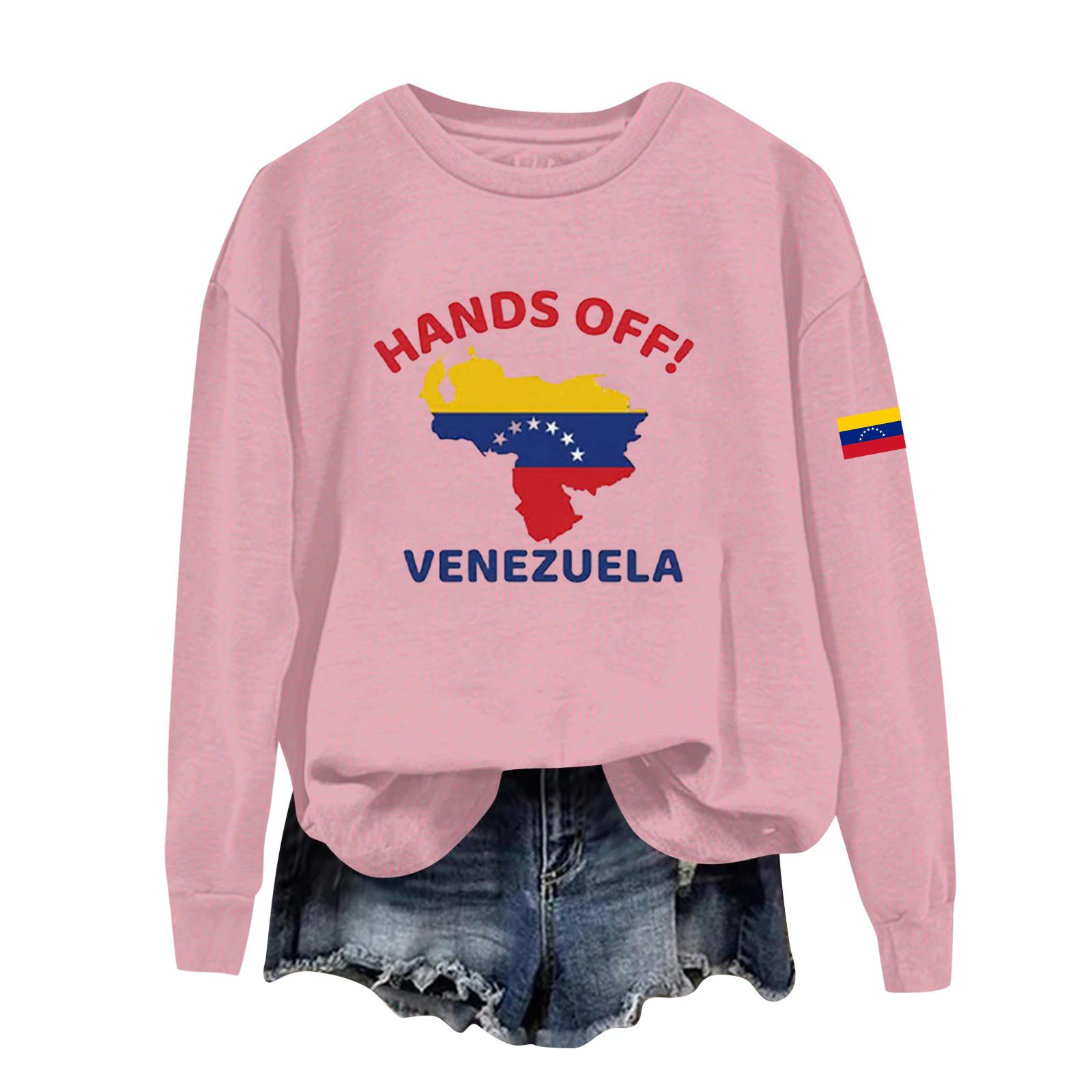 

Ladies Printed Casual Long Sleeved Round Neck Sports Hoodie Top XXL