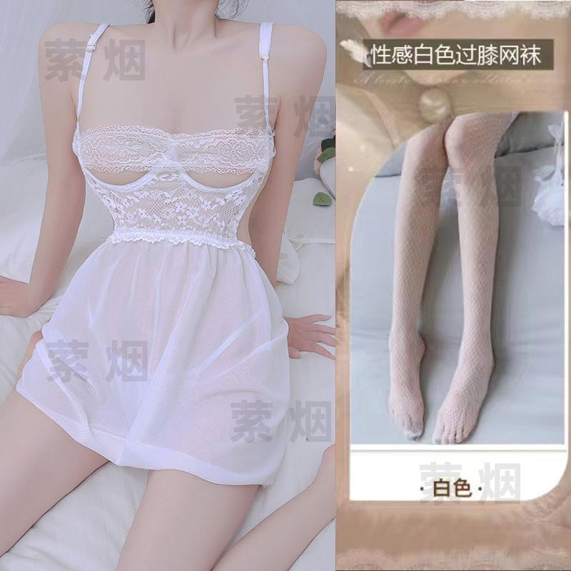 Sexy Underwear Suspender Nightgown Sexy Perspective Temptation Qqnt Bed Transparent Uniform Hot Suit