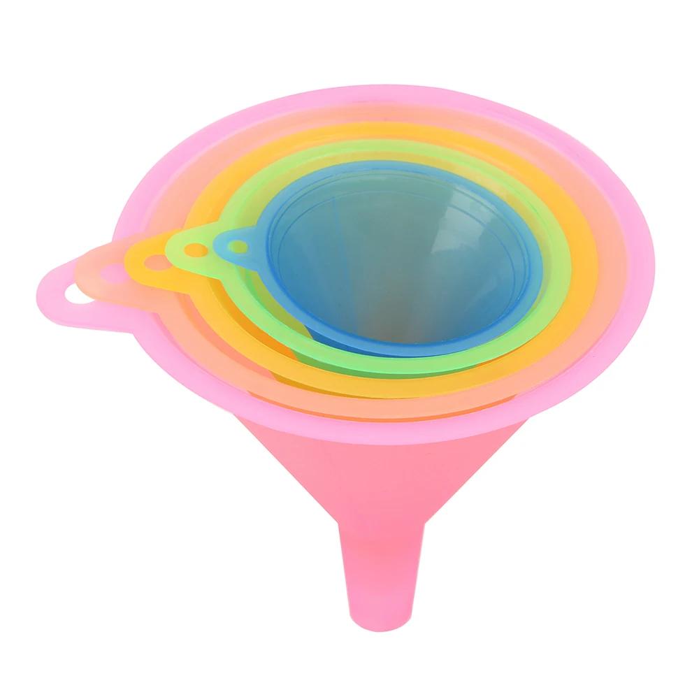 Kitchen Items Pinkycolor Translucent 5pcs/set Kitchen Mini Funnel Bar Wine Flask Funnels Food-grade Material