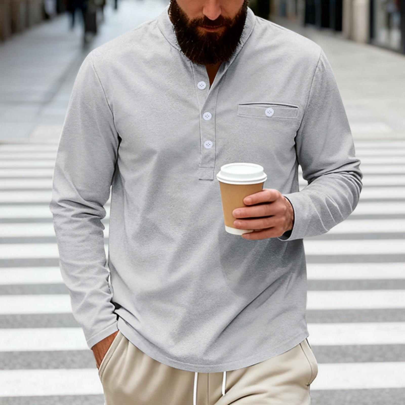 

Мужские рубашки с длинным рукавом толстовка Pacificozy Мужская однотонная толстовка с капюшоном и длинным рукавом M