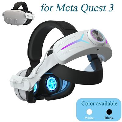 Diadema RGB Elite para Meta Quest 3 / Quest 3S con Batería Integrada de 8000mAh / 12000mAh para Oculus Quest 3 / Quest 3S - Accesorios VR