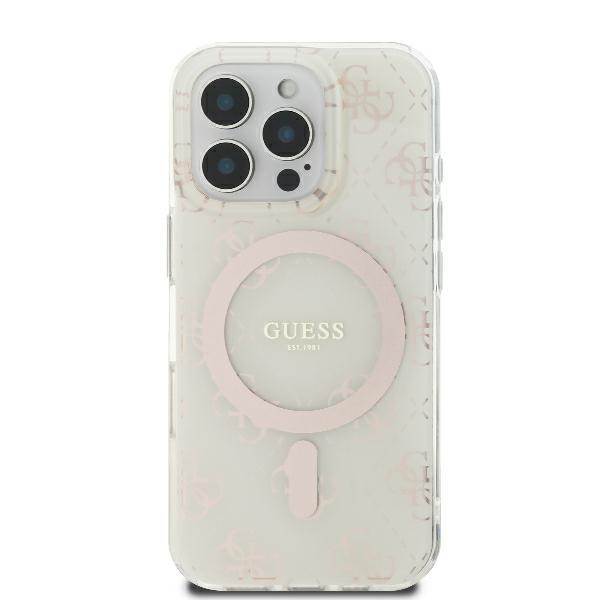 Guess Guhmp16Lh4Dteh Iphone 16 Pro6.3 Biały/White Hardcase Iml 4G Background Magsafe